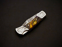 Load image into Gallery viewer, HS-1108 Custom Hand Forged Damascus Steel Back Lock Resin Handle Knife