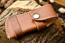 Load image into Gallery viewer, Custom Handmade Damascus Steel Pocket Folding Knife - Beautiful Hard Wood Handle