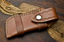 Load image into Gallery viewer, Custom Handmade Damascus Steel Pocket Folding Knife - Beautiful Hard Wood Handle