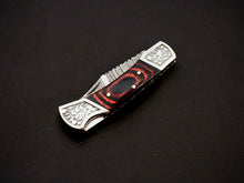 Load image into Gallery viewer, HS-1112 Custom Hand Forged Damascus Steel Back Lock Micarta Handle Knife