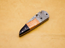 Load image into Gallery viewer, Custom Handmade Damascus Folding-Pocket Knife With Wood Handle