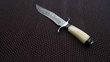 Load image into Gallery viewer, HS-466 Custom Handmade Damascus Steel Hunting Knife 12 inch Overall And Camel Bone Handle