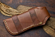 Load image into Gallery viewer, Custom Handmade Damascus Steel Pocket Folding Knife - Beautiful Hard Wood Handle