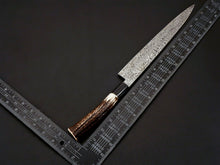 Load image into Gallery viewer, Custom Hand Forged 17.5" Damascus Steel Hidden Tang Chef Knife HS-255