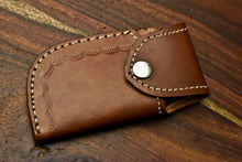 Load image into Gallery viewer, Custom Handmade Damascus Steel Blade Liner-Lock Pocket Folding Knife| Ram Horn