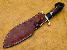 Load image into Gallery viewer, D2 Steel Bowie Knife Handmade Stag Handle Hunting Camping Knife HS-391