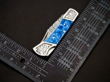 Load image into Gallery viewer, HS-1111 Custom Hand Forged Damascus Steel Back Lock Resin Handle Knife