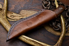 Load image into Gallery viewer, HS-673 Custom Handmade Damascus Steel Skinner Knife - Beautiful Hard Wood Handle
