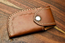 Load image into Gallery viewer, Custom Handmade Damascus Steel Blade Liner-Lock Pocket Folding Knife| Ram Horn