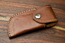 Load image into Gallery viewer, HS Cutlery | Custom Handmade Damascus Steel Blade Liner-Lock Pocket Folding Knife| Ram Horn