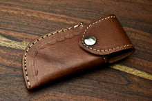 Load image into Gallery viewer, Custom Handmade Damascus Steel Blade Liner-Lock Pocket Folding Knife| Ram Horn