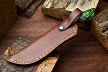 Load image into Gallery viewer, HS-1000 | Custom Handmade Damascus Steel Bull Cutter Knife - Beautiful Hard Wood Handle