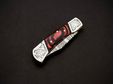Load image into Gallery viewer, HS-1112 Custom Hand Forged Damascus Steel Back Lock Micarta Handle Knife