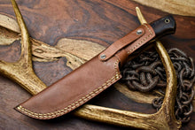 Load image into Gallery viewer, HS-402 | Custom Handmade Awesome Black Sheet Handle Damascus Steel Hunting Knife - Great Price