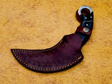 Load image into Gallery viewer, HS-893 CUSTOM DAMASCUS STEEL HUNTING/BOWIE/DAGGER KNIFE HANDLE BUFFALO HORN WITH SHEATH
