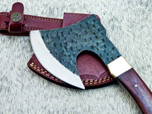 Load image into Gallery viewer, HS-1024 Custom Hand Forged Railroad Spike Carbon Steel Chopper Axe Knife -Wood