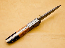Load image into Gallery viewer, Custom Handmade Damascus Folding-Pocket Knife With Wood Handle