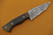 Load image into Gallery viewer, HS-740 Custom Handmade Damascus Steel Skinner Knife With Micarta Sheet Handle