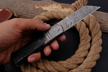 Load image into Gallery viewer, Custom Handmade Damascus Folding-Pocket Knife With Tanto Blade