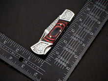 Load image into Gallery viewer, HS-1112 Custom Hand Forged Damascus Steel Back Lock Micarta Handle Knife