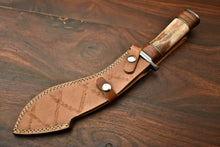 Load image into Gallery viewer, HS-870 Custom Handmade Damascus Steel Hunitng/Kukri Knife - Camel Bone Handle