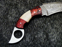 Load image into Gallery viewer, HS-890 Custom Hand Forged Damascus Steel 10" Karambit Knife - Hard Wood Handle