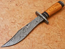Load image into Gallery viewer, HS-347 | Custom Handmade Damascus Hunting/Bowie Knife With Colored Bone Handle