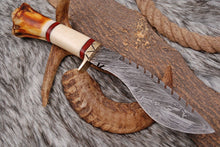 Load image into Gallery viewer, HS-873 Custom Handmade Damascus Steel 12 Inch Kukri Knife - Awesome Hard Wood Handle