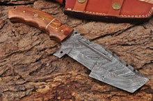 Load image into Gallery viewer, HS-938 Custom Handmade Damascus Steel Tracker Knife With Rose Wood Handle