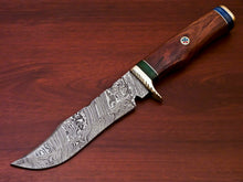 Load image into Gallery viewer, HS-524 Custom Handmade Damascus Hunting Knife Blade With Natural Wood Handle