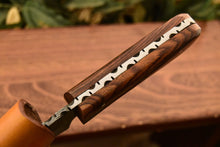 Load image into Gallery viewer, HS-828 Custom Handmade Damascus Skinner Knife With Pure Wood Handle