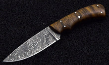 Load image into Gallery viewer, HS-852 Custom Handmade Damascus Skinner Knife With Walnut Wood Handle