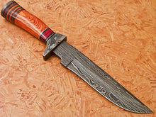 Load image into Gallery viewer, HS-550 Custom Handmade Damascus Hunting Knife With Hard Wood Handle