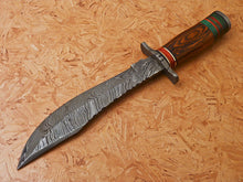 Load image into Gallery viewer, HS-346 | Custom Handmade Damascus Hunting Knife With Hard Wood Handle