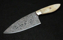 Load image into Gallery viewer, HS-455 Custom Handmade Damascus Kitchen/Chef Knife - Camel Bone Handle - Best Price