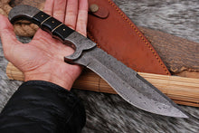 Load image into Gallery viewer, HS-878 Custom Handmade Damascus Steel Kukri Fix knife - Buffalo Horn Handle