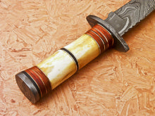 Load image into Gallery viewer, HS-555 Custom Handmade Damascus Hunting Knife With Bone Handle