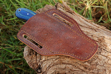 Load image into Gallery viewer, HS-1008 | Custom Handmade Rail Steel Cowboy Bull Cutter Knife With Beautiful Hard Wood And Bone Handle