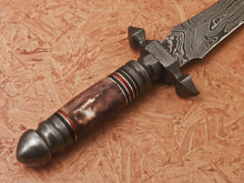 Load image into Gallery viewer, HS-543 Custom Handmade Damascus Hunting/Dagger Knife With Bone Handle