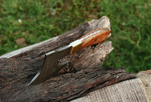 Load image into Gallery viewer, HS-1074 | Custom Handmade Damascus Mini Hand Forged Axe With Wood Handle