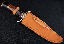 Load image into Gallery viewer, HS-342 | Custom Handmade Damascus Hunting Knife With Wood Handle
