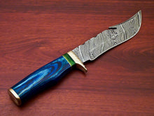 Load image into Gallery viewer, HS-518 Custom Handmade Damascus Hunting Blade Knife With Hard Wood Handle
