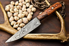 Load image into Gallery viewer, HS-280 Hand Made Damascus Steel Blade Chef Kitchen Full Tang Knife | Hard Wood