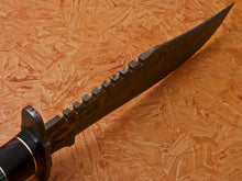 Load image into Gallery viewer, HS-350 | Custom Handmade Damascus Hunting / Bowie Knife With Hard Wood Handle