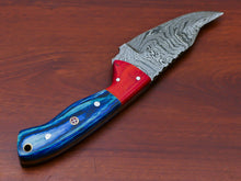 Load image into Gallery viewer, HS-815 Custom Handmade Damascus Skinner Knife With Hard Wood Handle