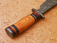 Load image into Gallery viewer, HS -540 Custom Handmade Damascus Hunting Knife With Colored Bone Handle