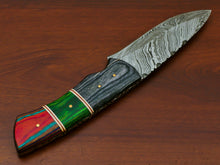 Load image into Gallery viewer, HS-808 Custom Handmade Damascus Skinner Knife With Custom Wood Handle