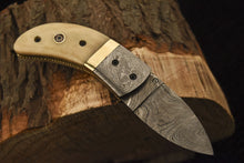 Load image into Gallery viewer, Handmade Damascus Mini Pocket Folding Knife
