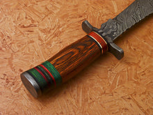 Load image into Gallery viewer, HS-346 | Custom Handmade Damascus Hunting Knife With Hard Wood Handle