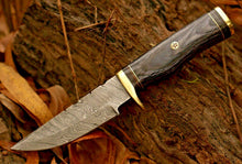 Load image into Gallery viewer, HS-761 Custom Handmade Damascus Steel Skinner Knife With Hard Wood Handle